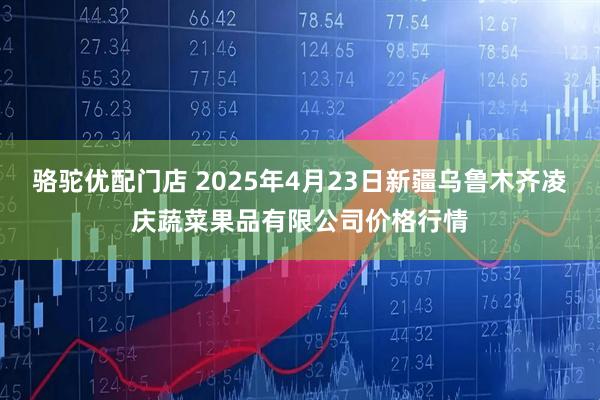 骆驼优配门店 2025年4月23日新疆乌鲁木齐凌庆蔬菜果品有限公司价格行情